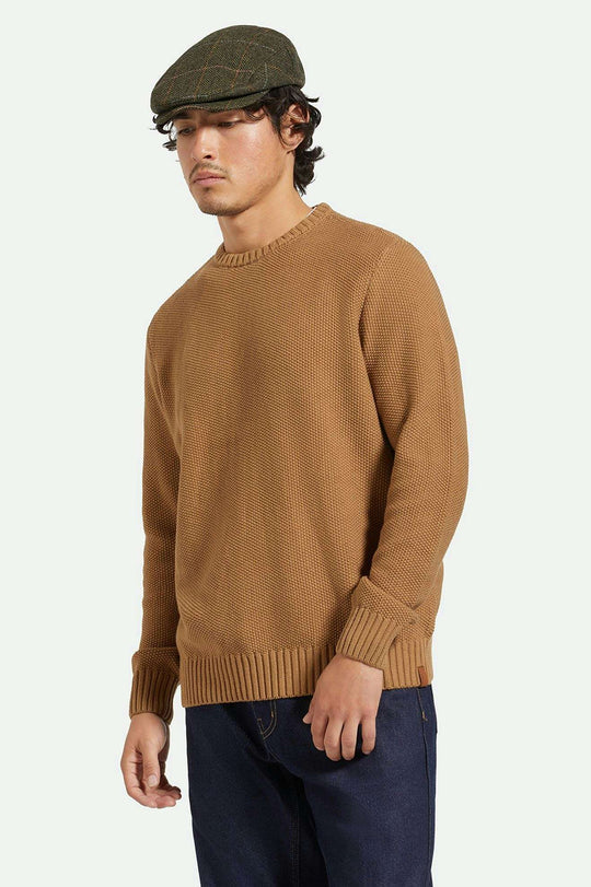 JACQUES WAFFLE KNIT SWEATER - Tiger's Eye