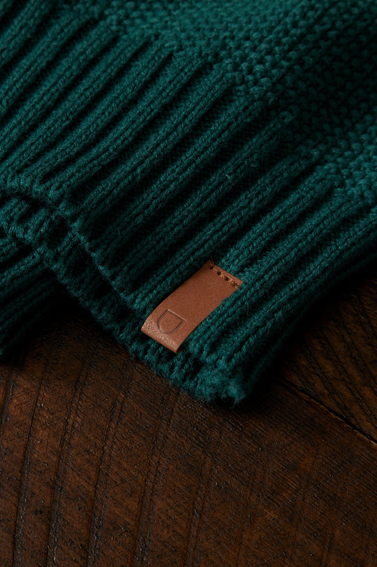 JACQUES WAFFLE KNIT SWEATER - Pine Needle