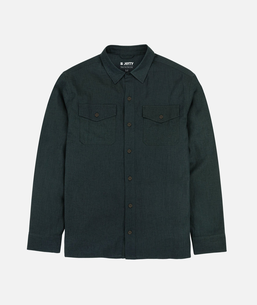 Noah Long Sleeve Shirt - Black Sand