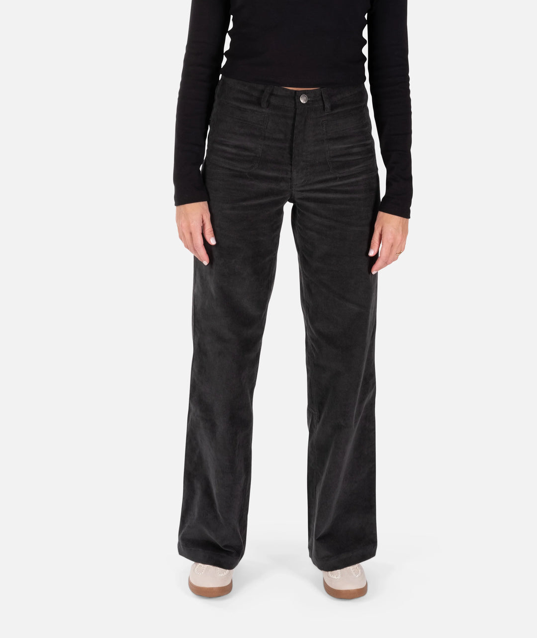 Whaler Corduroy Wide Leg Pants - Charcoal