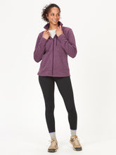 Load image into Gallery viewer, Women&#39;s Drop Line Fleece Jacket - Purple Fig

