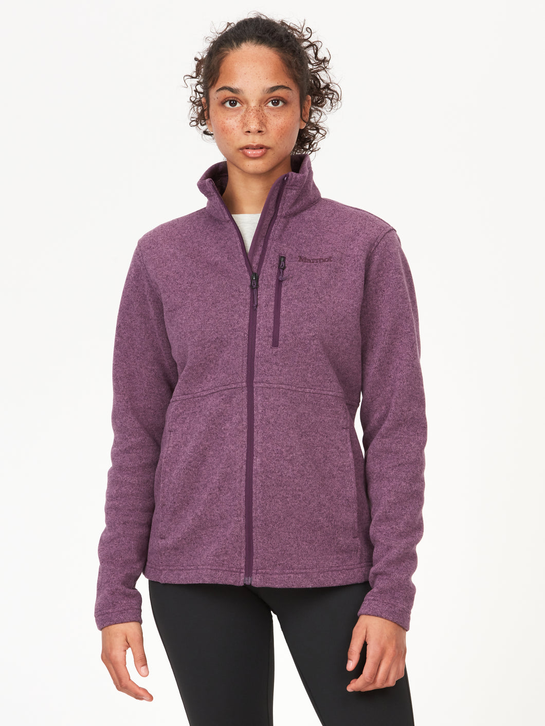 Women's Drop Line Fleece Jacket - Purple Fig