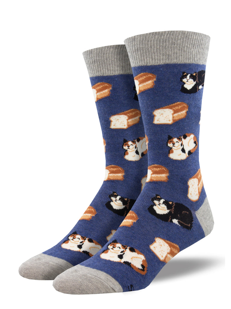 Cat Loaf - Graphic Cotton Socks - Men's size