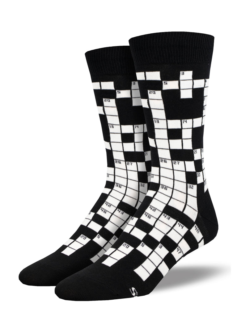 Sunday Crossword - Cotton Graphic Socks - Men's size