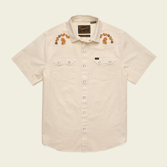 Crosscut Deluxe Shortsleeve Shirt -  Fowl Play : Off White Dobby