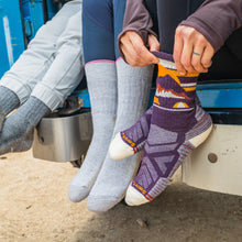 Load image into Gallery viewer, Women's Hike Mountain Moon Crew Socks - Light cushion
