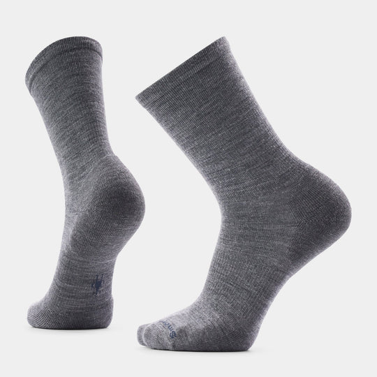 Everyday Solid Rib Targeted Cushion Crew Socks