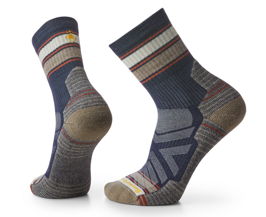 Hike Light Cushion Striped Mid Crew Socks