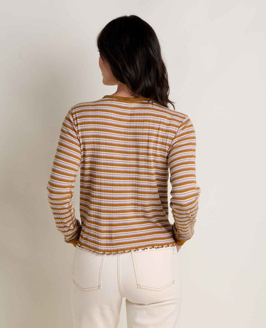 Foothill Pointelle Long Sleeve Crew