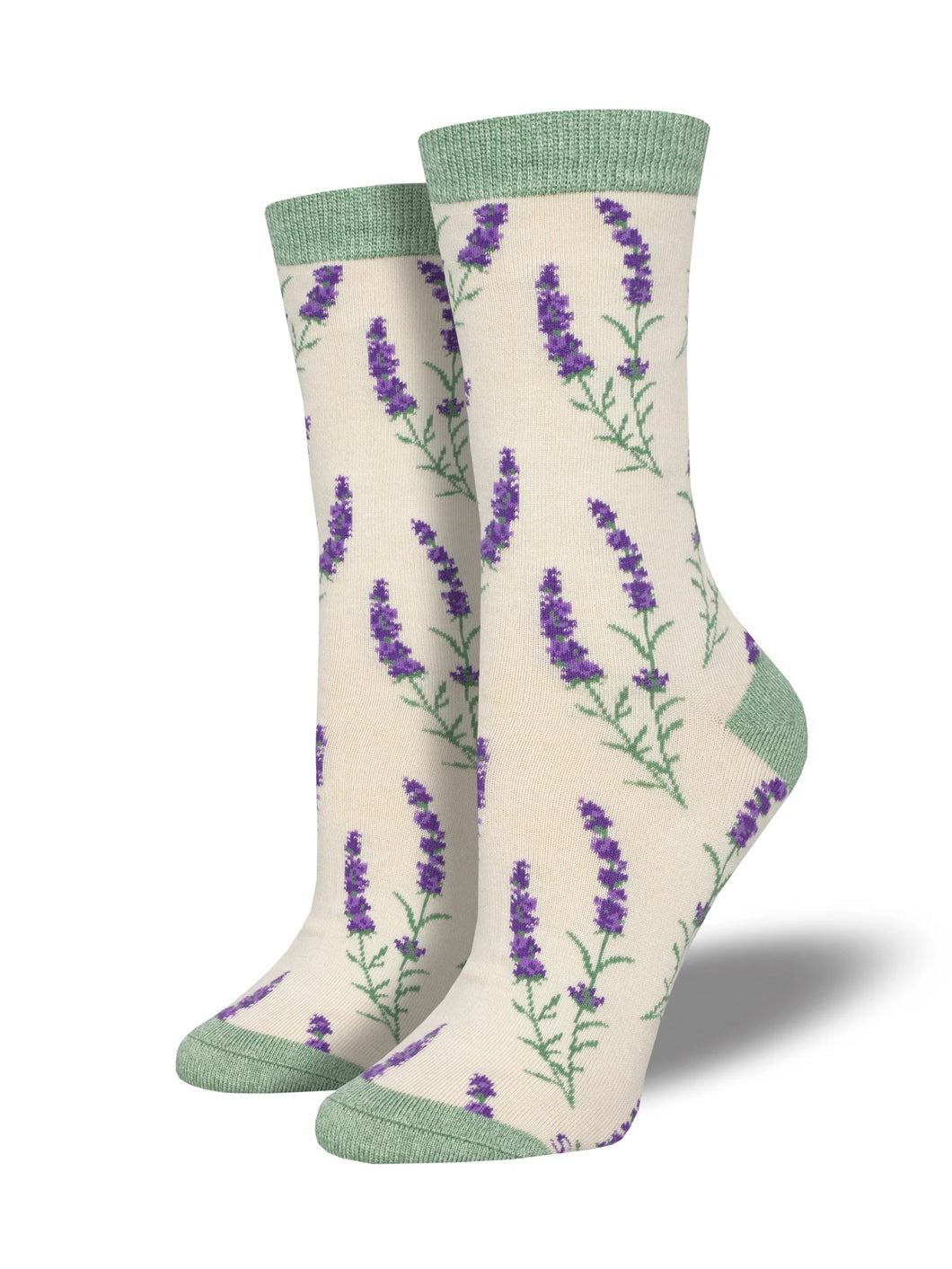 Lovely Lavender- Graphic Bamboo Crew Socks - Women