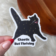 Load image into Gallery viewer, Chaotic But Thriving Anime Cat Sticker
