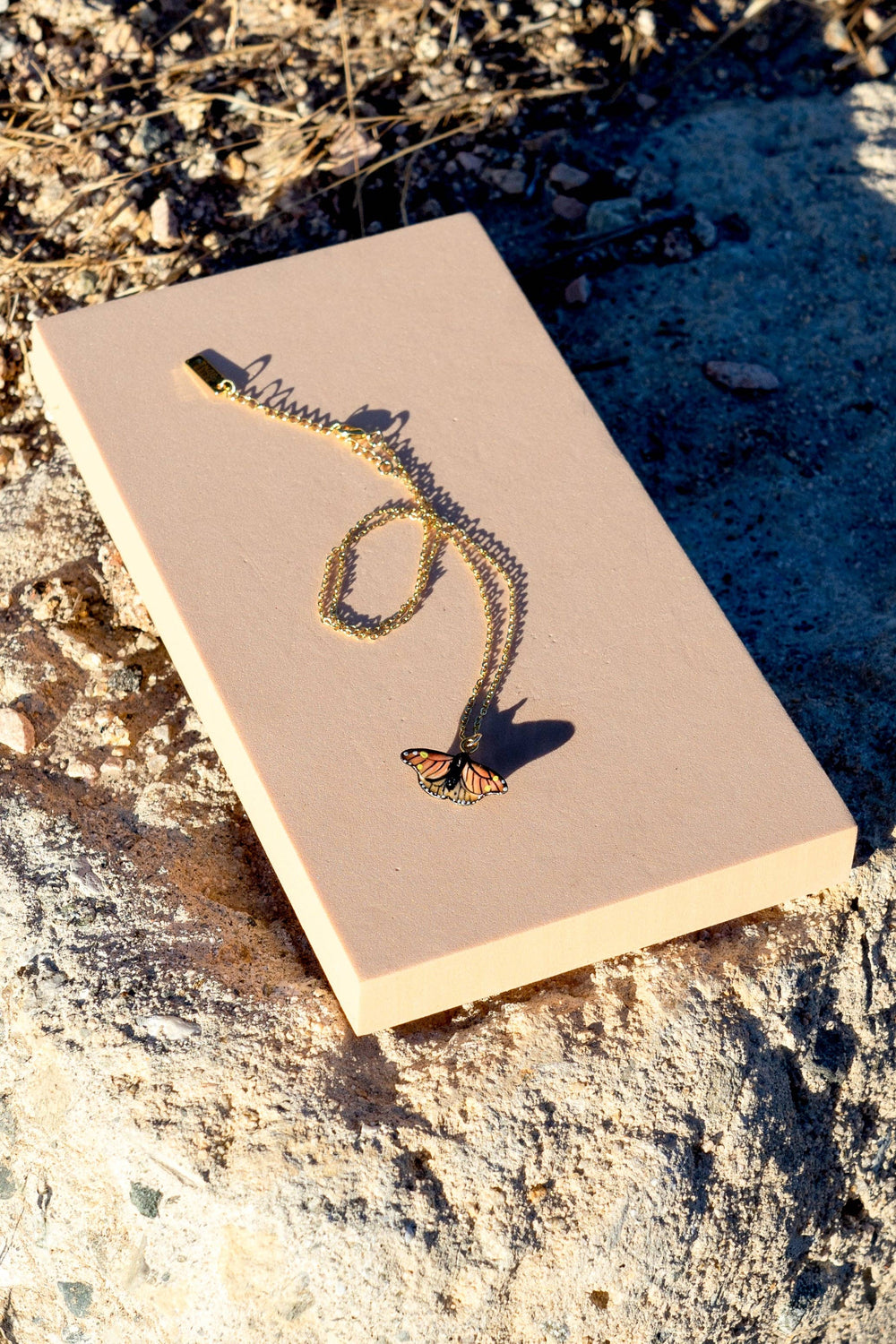 Tiny Flutter in Monarch Necklace