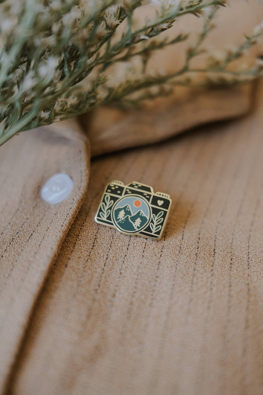 Camera Enamel Pin (With Locking Clasp)