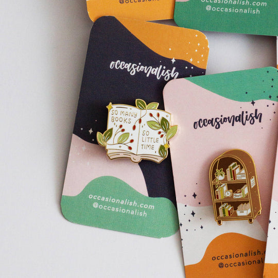 So Many Books Enamel Pin