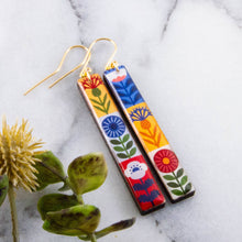 Load image into Gallery viewer, Bright Scandinavian Bar Earrings
