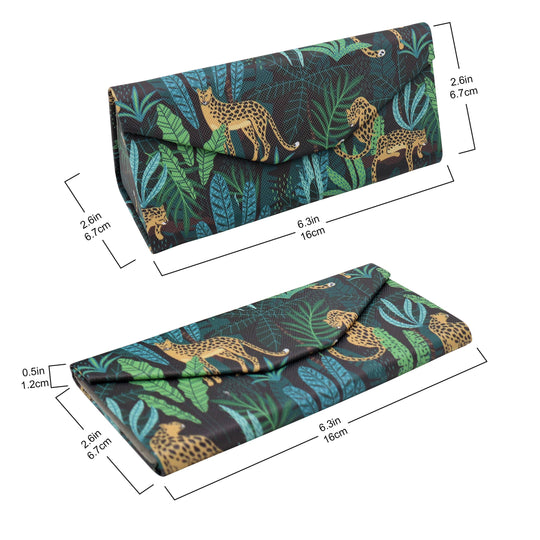 Cheetah Glasses Case – Fun, Magic – Vegan Leather