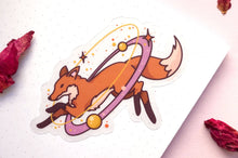 Load image into Gallery viewer, Cosmic Fox Clear Vinyl Sticker
