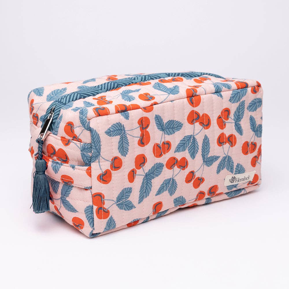 Cherry Quilted Box Tote