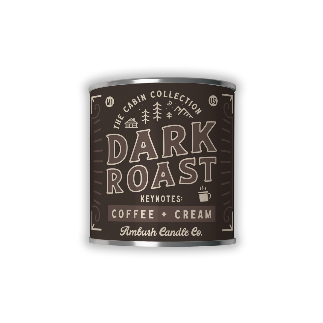 Dark Roast | Coffee + Cream 8oz Soy Candle