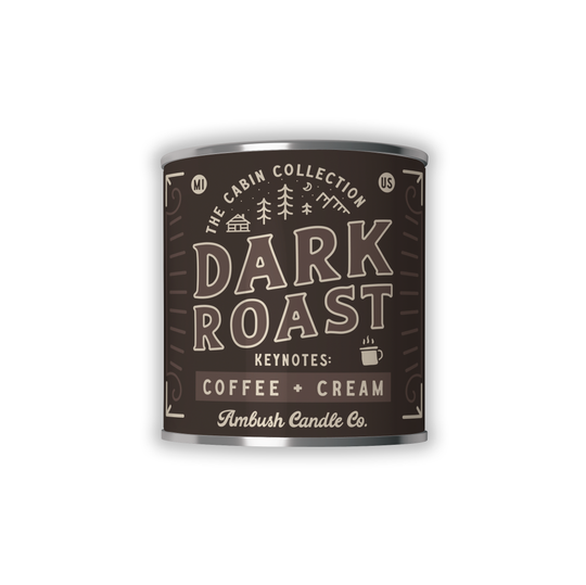 Dark Roast | Coffee + Cream 8oz Soy Candle