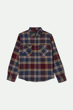 Load image into Gallery viewer, Bowery Flannel - Mood Indigo/Port/Saffron
