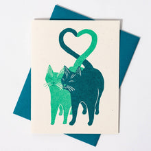 Load image into Gallery viewer, Love Cats - Risograph Card
