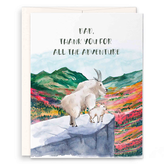 Mountain Goat Adventure - Funny Fathers Day Card