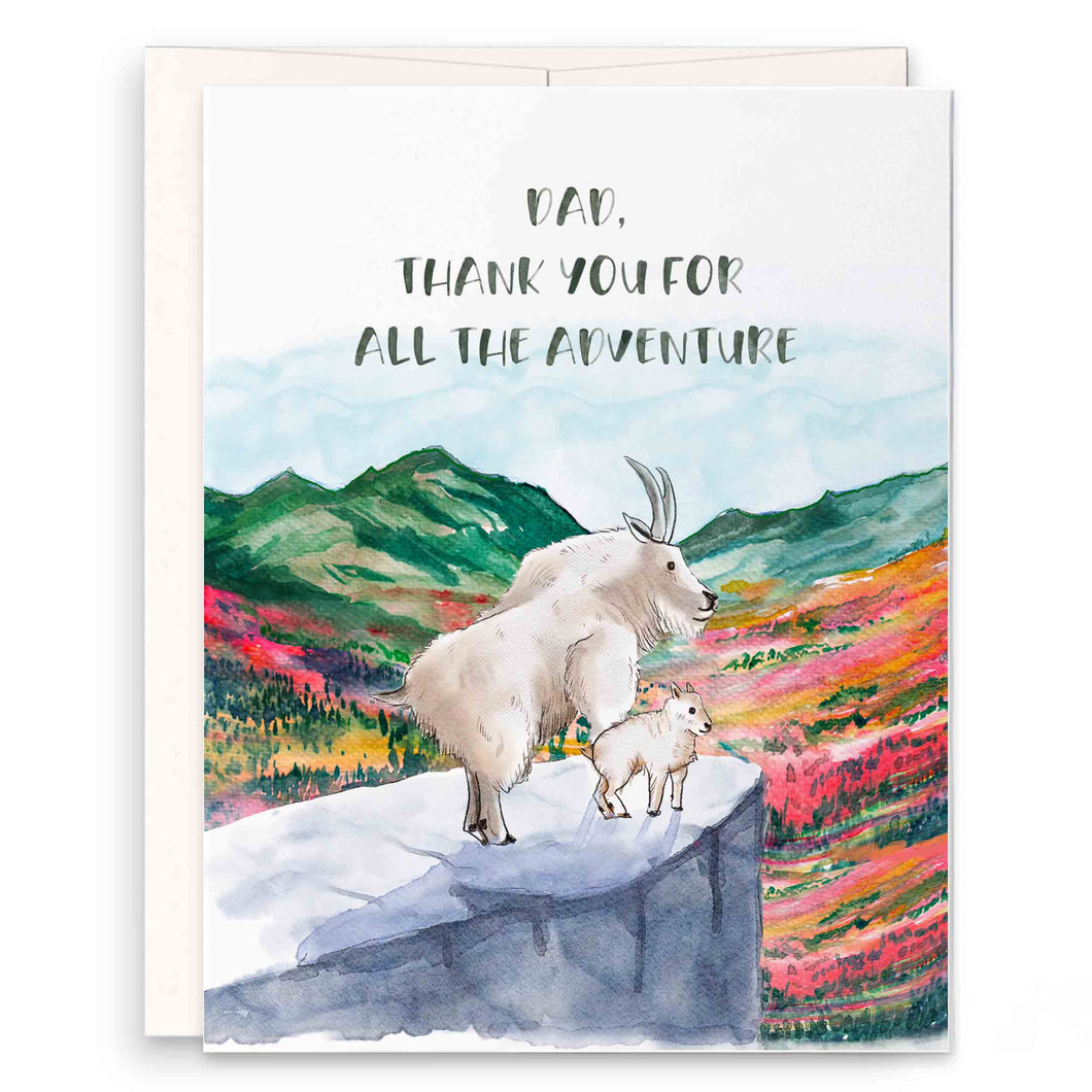 Mountain Goat Adventure - Funny Fathers Day Card