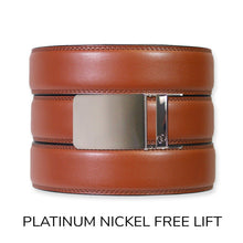 Load image into Gallery viewer, Chili Brown Leather Ratchet Belt &amp; Buckle Set
