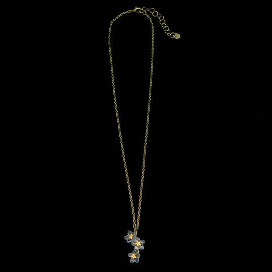 Forget Me Not Triple Flower Pendant - 16" Adj.