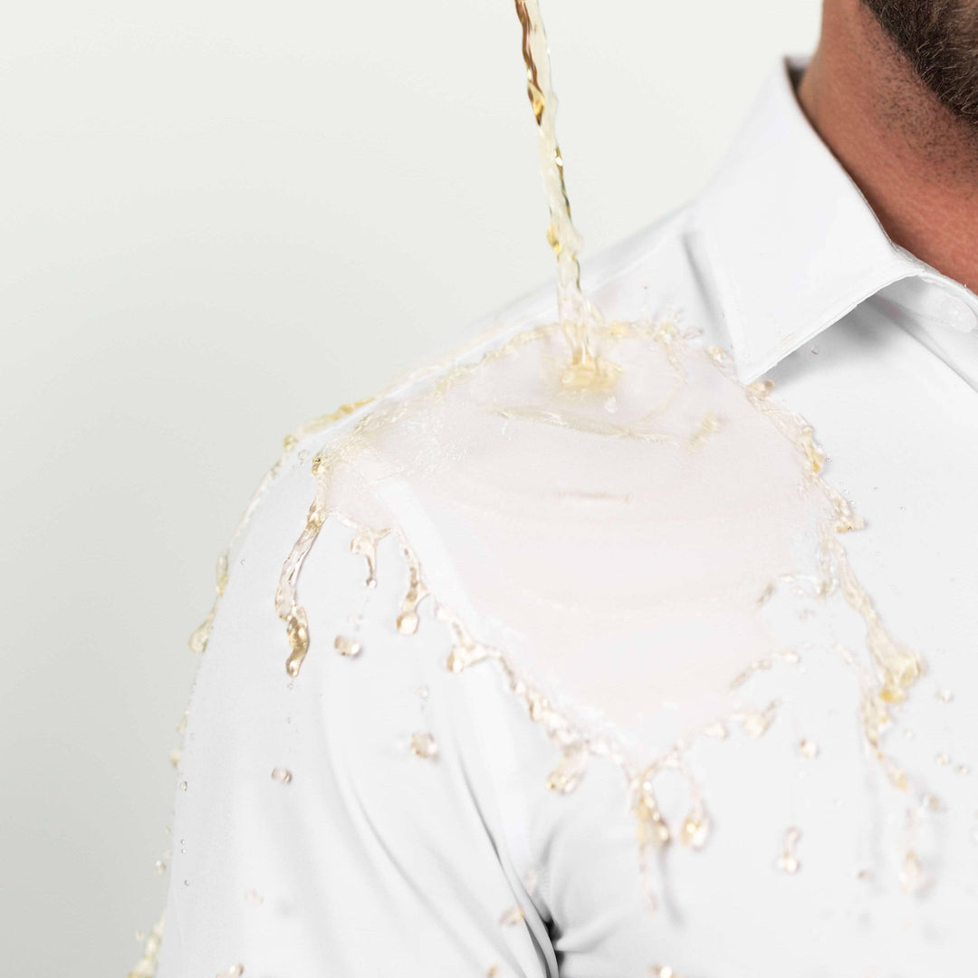 White Hustle Dress Shirt - Long Sleeve