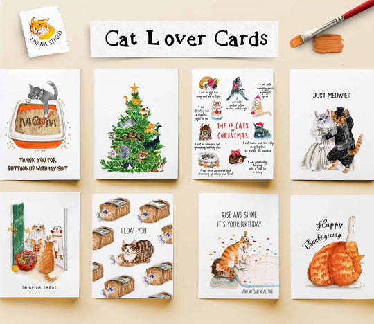 Book Lover Cat - Funny Birthday Card