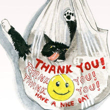 Load image into Gallery viewer, Thank You Bag Cat - Funny Thank You Card
