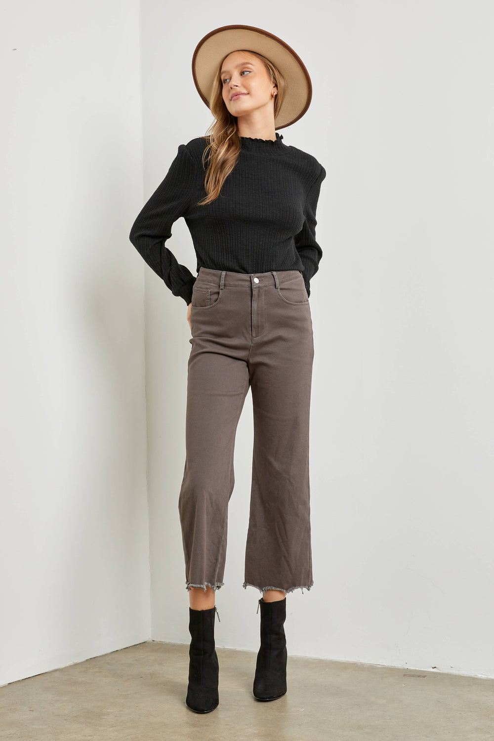 Long Sleeve Black Knit Top