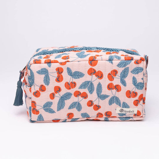 Cherry Quilted Box Tote