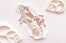 Load image into Gallery viewer, Cosmic Cow Clear Vinyl Sticker
