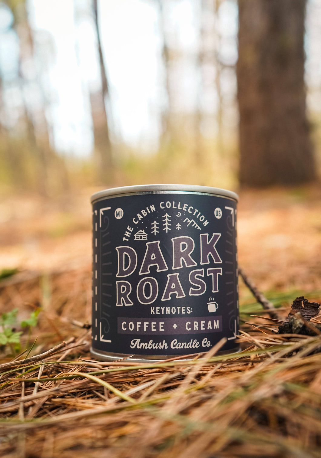 Dark Roast | Coffee + Cream 8oz Soy Candle