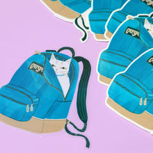 Load image into Gallery viewer, CatSport Backpack Cat - Clear Sticker
