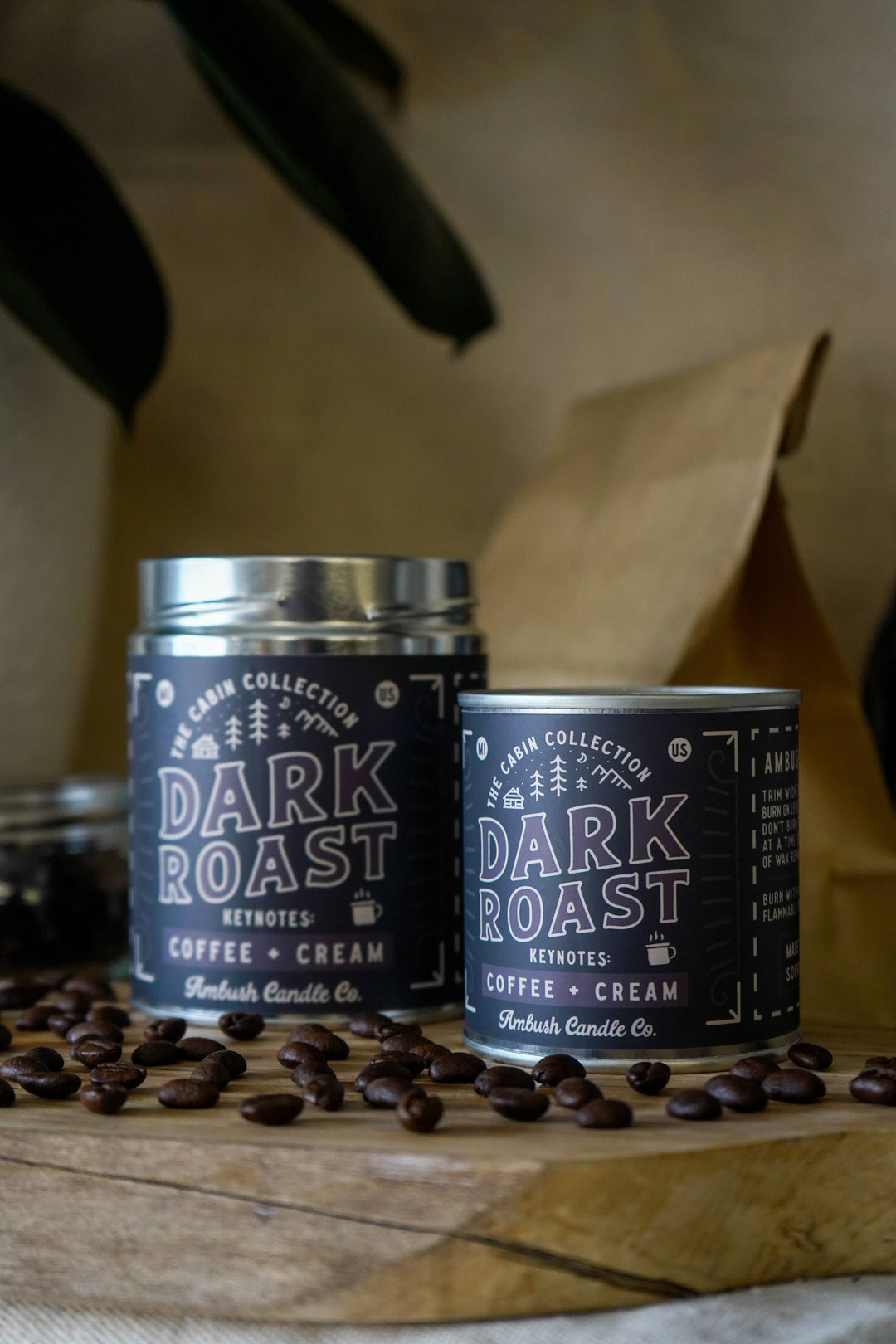 Dark Roast | Coffee + Cream 8oz Soy Candle