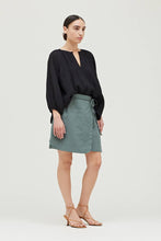 Load image into Gallery viewer, LINEN BLEND TIE SKIRT
