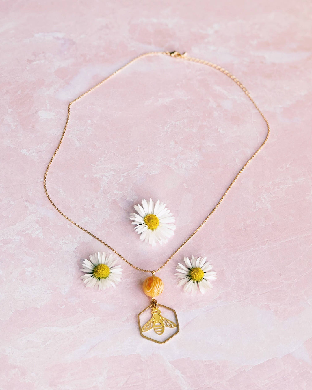 Honeybee Necklace with Bead