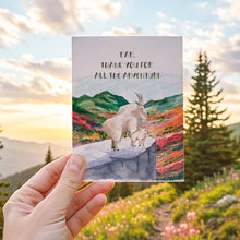 Load image into Gallery viewer, Mountain Goat Adventure - Funny Fathers Day Card
