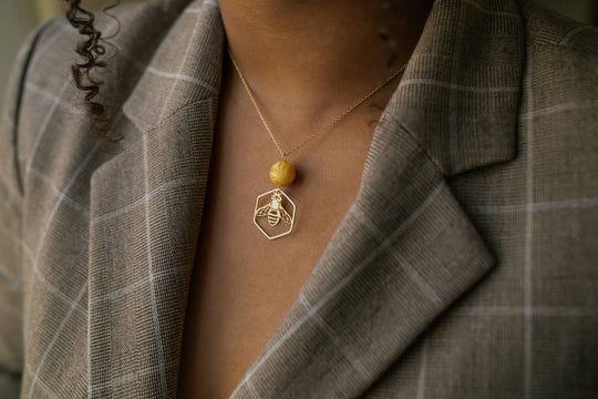 Honeybee Necklace with Bead