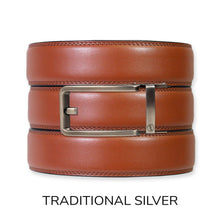 Load image into Gallery viewer, Chili Brown Leather Ratchet Belt &amp; Buckle Set
