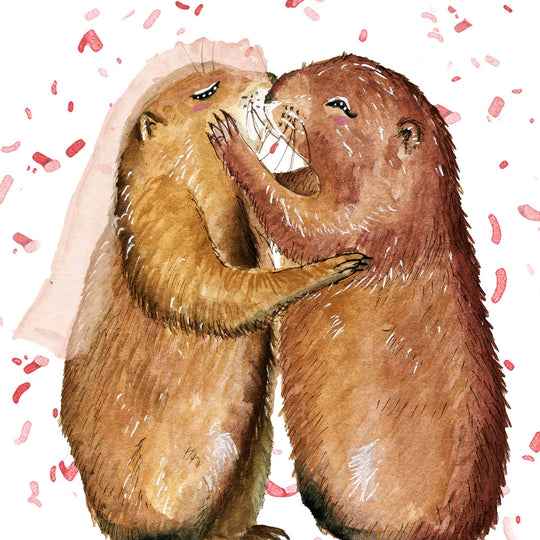 Gopher Wedding Cake - Funny Wedding Card