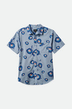 Load image into Gallery viewer, CHARTER PRINT S/S WVN - DUSTY BLUE/PACIFIC BLUE/CORAL
