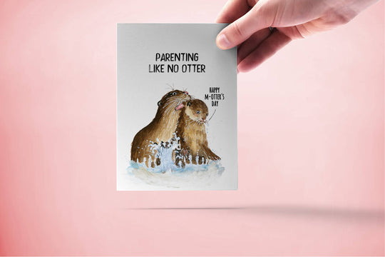 Otter Mom Kid - Funny Mothers Day Card