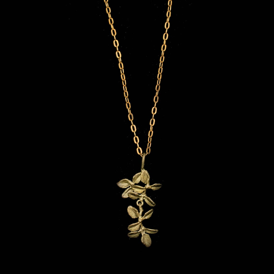 Petite Herb Thyme Pendant - 16" Adj.