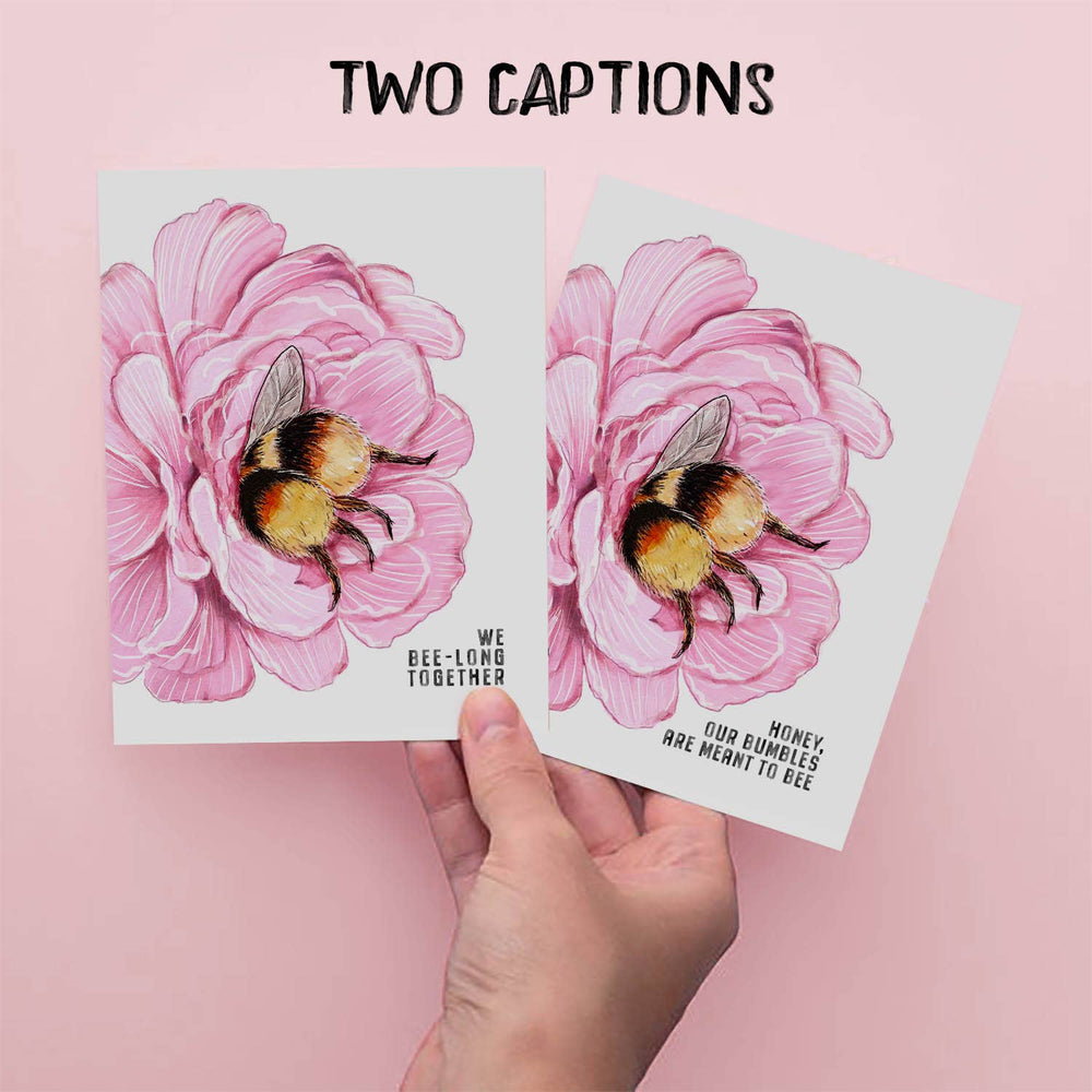 Flower Bees - Cute Valentines Day Card