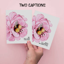 Load image into Gallery viewer, Flower Bees - Cute Valentines Day Card
